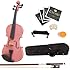 Mendini 1/2 MV-Pink Solid Wood Violin with Hard Case, Shoulder Rest, Bow, Rosin and Extra Strings
