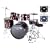 Percussion Plus 5 Piece Drum Kit - Midnight Blue