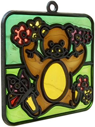 Teddy Bear Suncatcher -- metal frame - epoxy/'acrylic fill