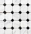 CARRARA (CARRERA) MARBLE 2" OCTAGON HONED MOSAIC CARRARA (CARRERA) MARBLE 2" OCTAGON HONED MOSAIC