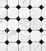 CARRARA (CARRERA) MARBLE 2" OCTAGON HONED MOSAIC