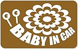 imoninn BABY in car ステッカー　【マグネットタイプ】　No.27　デンデンムシさん　（ゴールドメタリック）