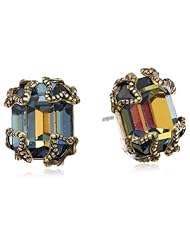 Sorrelli "Aurora Sky" Crystal Volcano Stud Gold-Tone Earrings