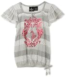Baby phat Girls 2-6x Printed Stripe Top,Black,5/6