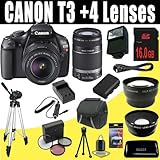 Canon EOS Rebel T3 12.2 MP CMOS Digital SLR Camera with EF-S 18-55mm f/3.5- ....