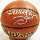 Joakim Noah Autographed NCAA Basketball with 2x Champs Inscription
