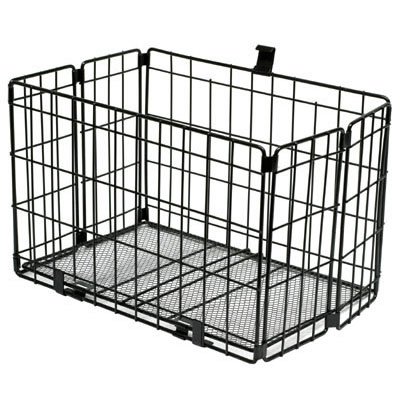  Sunlite Mesh Bottom Rear Folding Bicycle Basket, Black