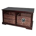 Bench w/ Banana Leaf Baskets