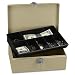 PM Company SecurIT Lock N Latch Cash Box with Removable Seven Compartment Tray, 11 x 7.75 x 4 Inches, Pebble Beige, 1/Carton (04963)