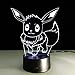 AIBULB NEW Pocket Monster EEVEE Collection Game Figure Toys Pikachu Model 3D Night Light Color Change Toys Gift Drop Shipping