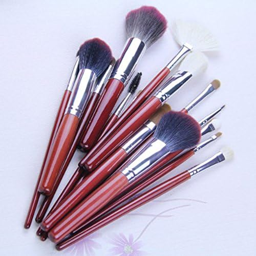 Viproo® Professional Natural Cosmetics Makeup Brushes Set Kits with Synthetic Leather Pouch Case (T15P-2CK-HPK)