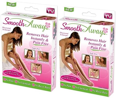 Smooth Away Hair Removal Kit Removes Hair Instantly and Pain Free Safe for Upper Lip Sensitive Areas Anywhere : Pack of 2