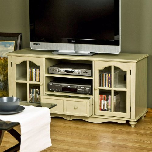SEI Coventry Antique-White Large Television Console On Sale