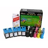 PrintPayLess� Brand Smart Ink Refill Kit for HP 564 HP 564XL (non-OEM) / Black Archival Waterproof Pigment Ink + UV Resistant Ink / Total 500 ml / Black, Cyan, Magenta, Yellow ~ PrintPayLess