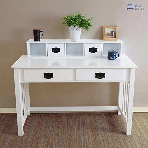 OFFICE MORE 4 Drawer wood Table Writing Desk Laptop Table Workstation Home /Office Furniture
