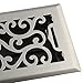 Accord AMFRSNC412 Charleston Floor Register, 4-Inch x 12-Inch(Duct Opening Measurements), Satin Nickel