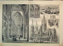 1887 TRURO CATHEDRAL INTERIOR ALTAR RIVER FAL CHURCH