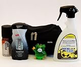 Geburtstagsgeschenke Set WILD MAN mit Geruschskiller mit Neuwagenduft und Axe Instinct Duschgel und Axe Sensitive Deospray sowie Waschtasche und Glücksschweinchen als Weihnachtsgeschenke Set