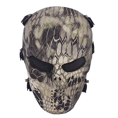 Outgeek tactical airsoft mesh mask protective full face…