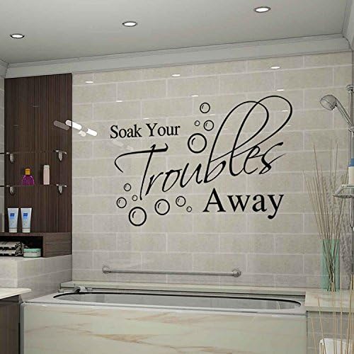 Soak Your - 22.8" X 15" Wall Sticker Quotes Decor Removable stickers decor Vinyl Art (S194 Black)