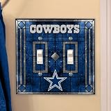 Dallas Cowboys - NFL Art Glass Double Switch Plate Cover