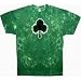 Green Shamrock Tie-Dye Adult Short Sleeve T-shirt