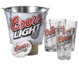 Coors Light Pint Glasses and Bucket Gift Set