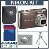 cheap Nikon Coolpix S610 Digital Camera kit, Gray With 4GB SD Memory Card, Camera Case, 2 Year Extended Service Coverage, Table Top Tripod,