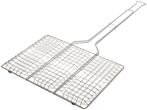 Rome's #64 9 Inch x 13 Inch Basket Hamburger Grill Basket, Chrome Plated Steel