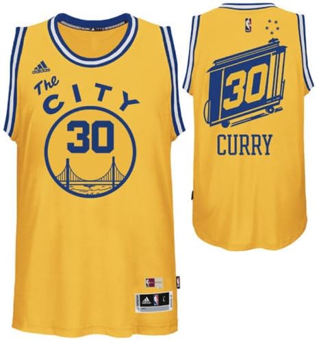 Stephen Curry Golden State Warriors Hardwood Classics The City Jersey (large, gold)