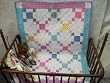 Hand Pieced Irish Chain Baby Quilt