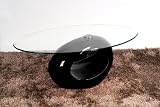 New Oscar Contemporary Italian Designer Inspired Retro Modern Black Glass Coffee Table 51rxCTVG77L. SL160