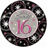 Sweet 16 Sparkle Prismatic Dessert Plates 8ct