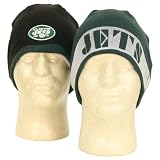 NFL "Stencil" Reversible Winter Knit Beanie - New York Jets