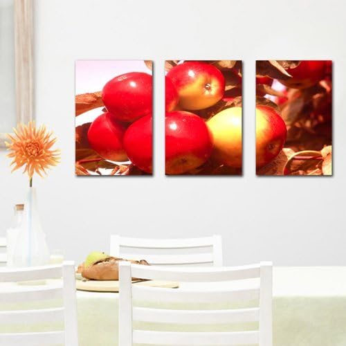 Espritte Art-Huge Tasty Apple Picture Painting on Canvas Print without Framed, Modern Home Decorations Wall Art set of 3 Each is 40*60cm #cy-236