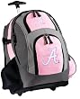 University of Alabama Rolling Backpack PINK Alabama Crimson Tide - Wheeled Travel or School Bags with Wheels - Best Quality