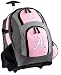 University of Alabama Rolling Backpack Deluxe Pink Alabama Crimson Tide - Backpacks Bags with Wheels or School Trolley Carry-On Bags - Unique Wheeled Gifts for Girls Ladies- CUTE!