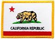 California State Flag Embroidered Patch Iron-On CA Emblem