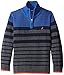 Nautica Boys' Quarter Zip Engineered Stripe Sweater