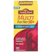 Nature Made Multi For Her 50+ Multiple Vitamin and Mineral, 90 Tablets (Pack of 3)
