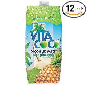 Vita Coco Coconut Water, Pineapple, 17- Ounce Boxes (Pack of 12)