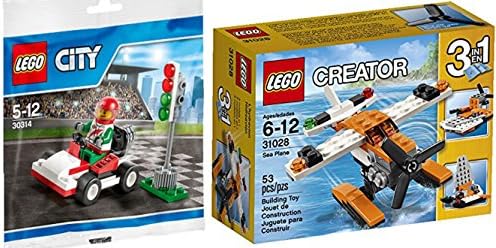 Lego City Sea Plane & Boat Creator Set 31028 + Go-Kart Racer (30314) Polybag edition Building Set