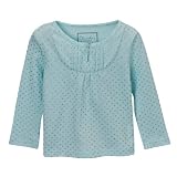 Infant Girls' Cherokee Long-Sleeve Foil Bib Front Top Aqua