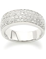 Kobelli 1 cttw Four Row Round Diamond 14k White Gold Band