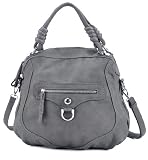 LSQ00226DG Dark Grey Deyce 'Candy' Quality PU Close-Out High Quality Women/Girl Fashion Designer Work School Office Lady Student Handbag Shoulder Bag Purse Totes Satchel Clutches Hobos