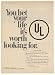 1969 Underwriters Laboratories UL Seal Worth Looking For Print Ad