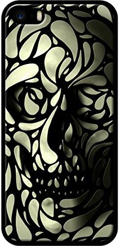 The Kase Collection Case for Apple iPhone 5/5s/SE, Matte Black silicone coated Skull 4 by Ali Gulec Black Unique size