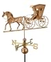 26" Luxury Polished Copper Country Doctor Horse & Carriage Weathervane