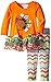 Bonnie Baby Baby-Girls Newborn Gingerbread Appliqued Turkey Legging Set, Orange
