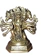 Panchamukhi Hanuman Staue Hindu God Brass Sculpture India 7"